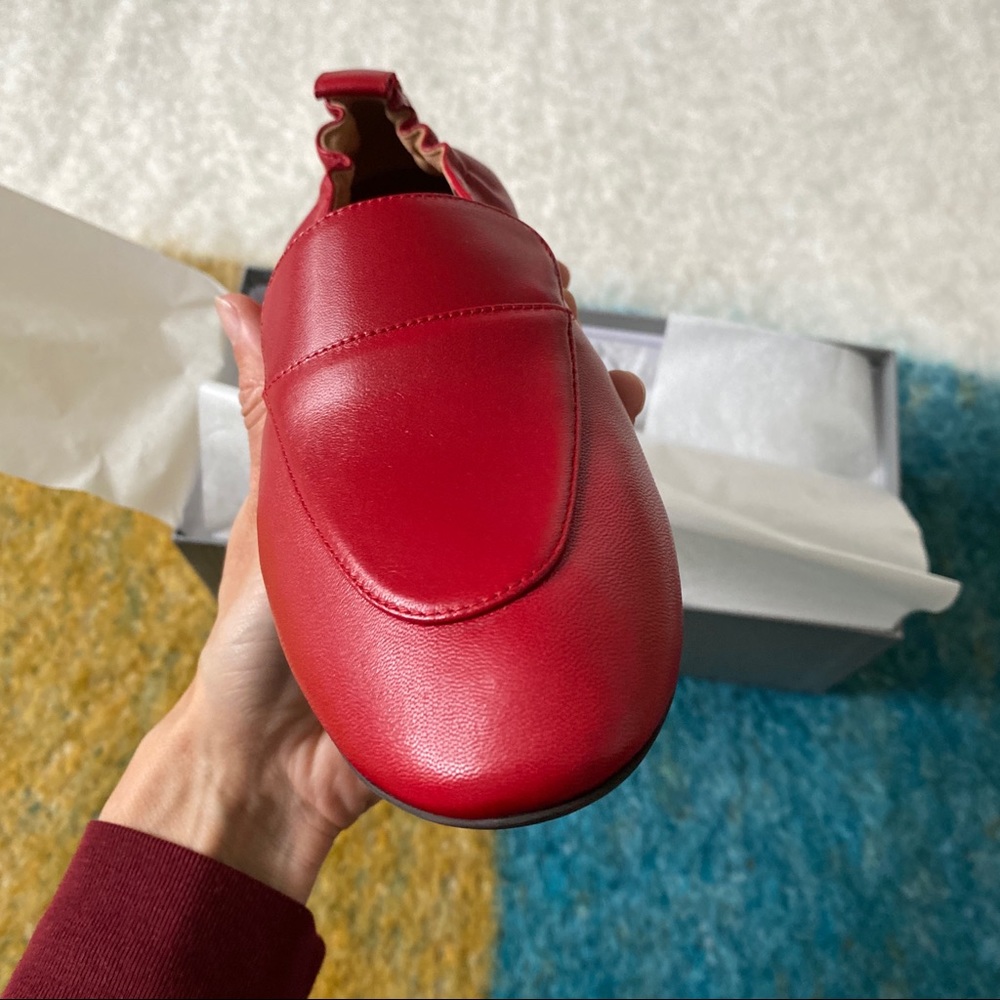 Everlane The Day Loafer Leather Shoes Deep Red - Picture 4 of 8